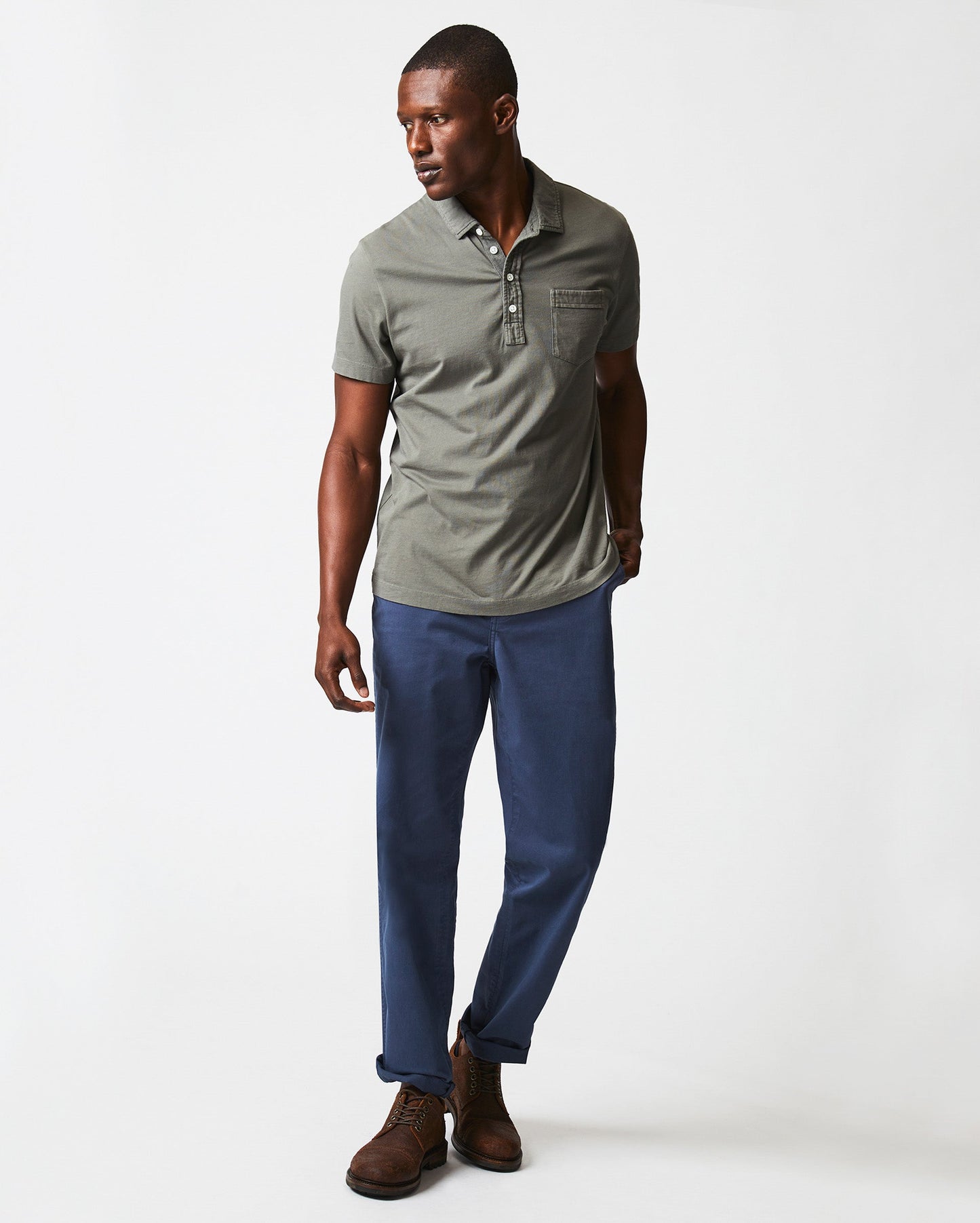 Pensacola Polo Washed Grey Billy Reid