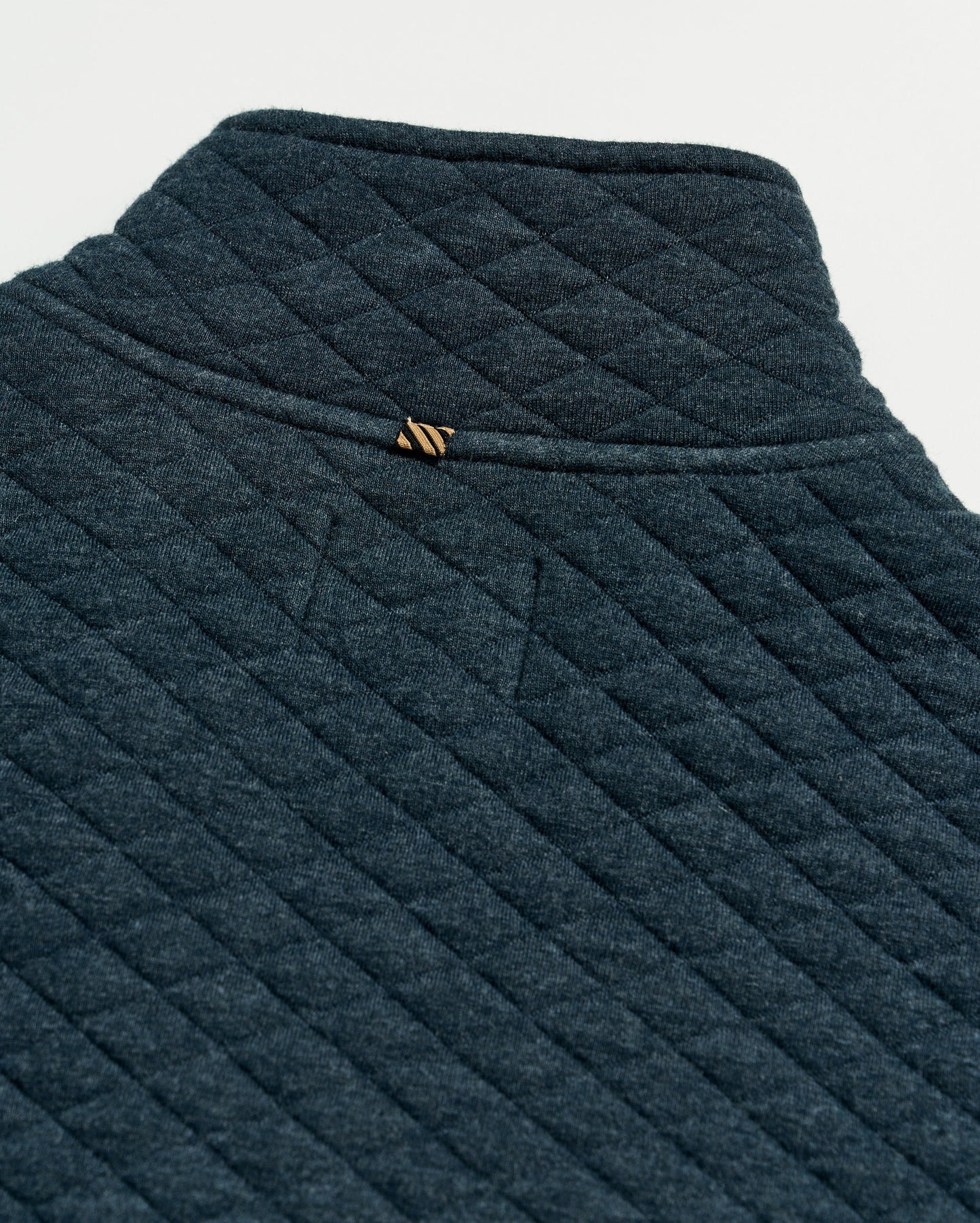 Diamond Quilt Half Zip Carbon Blue Billy Reid