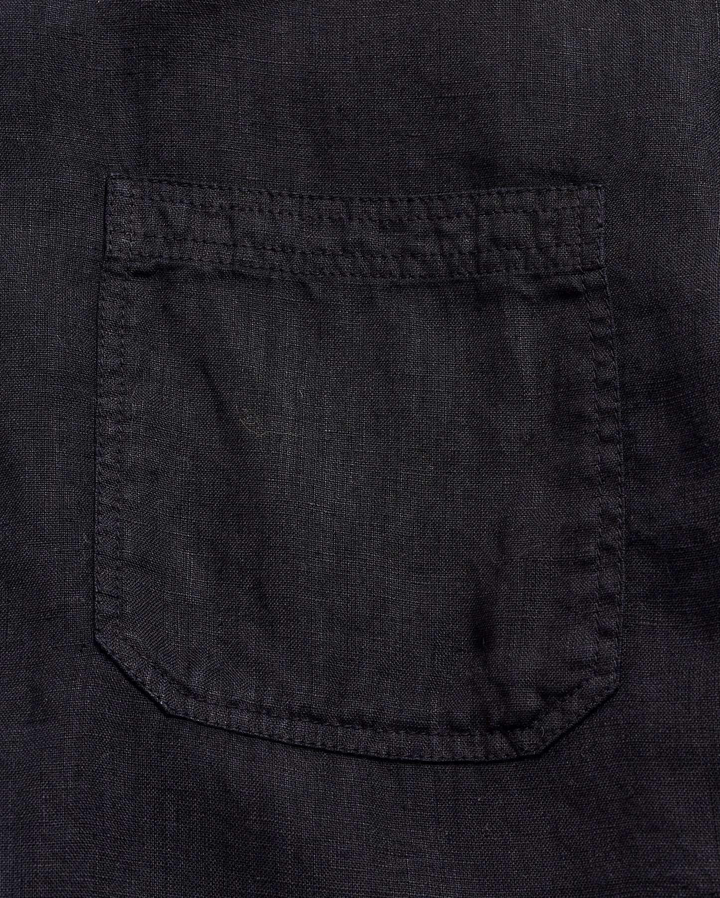 Short Sleeve Linen Tuscumbia Shirt Button Down Black Billy Reid