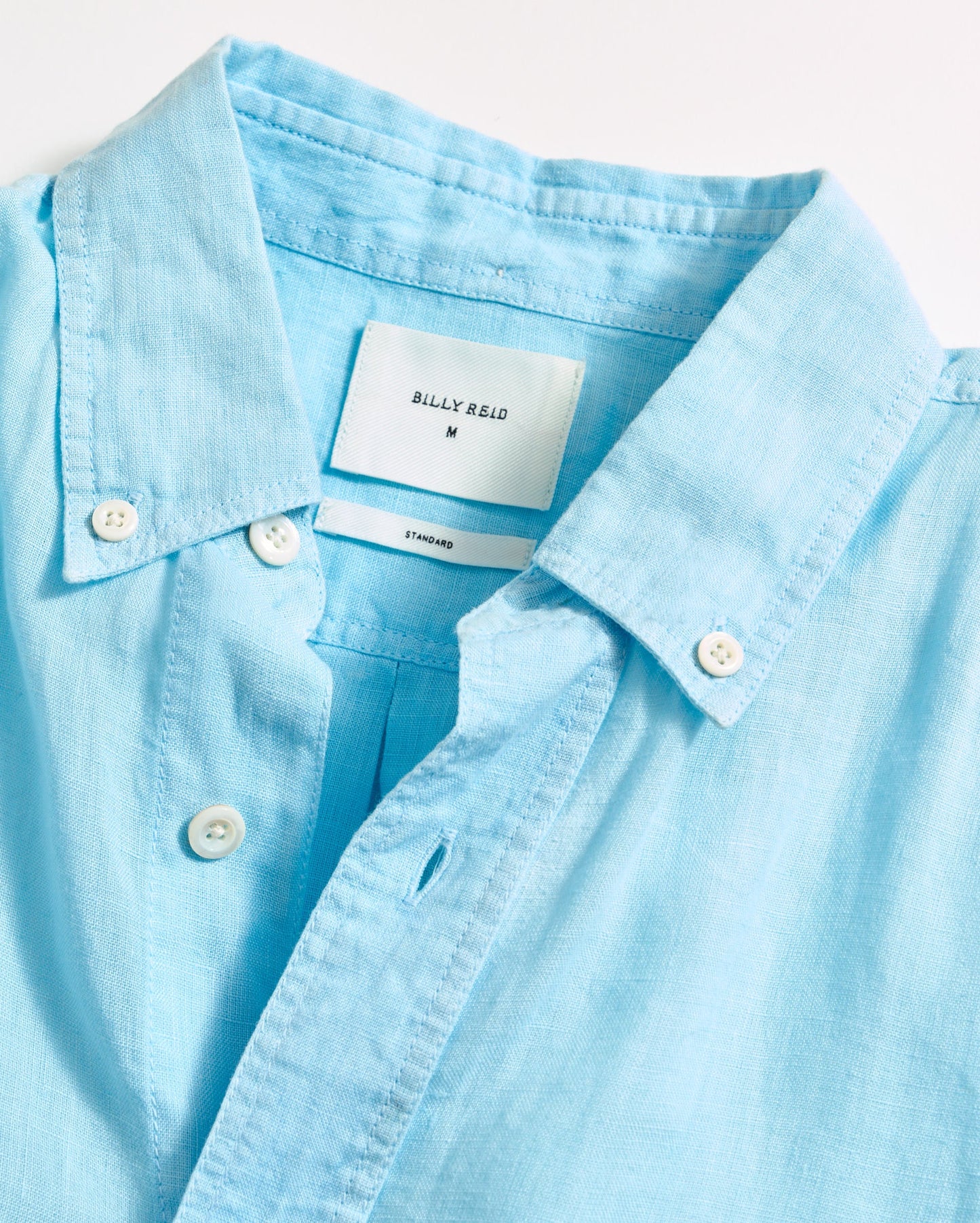 Short Sleeve Linen Tuscumbia Shirt Button Down Day Blue Billy Reid