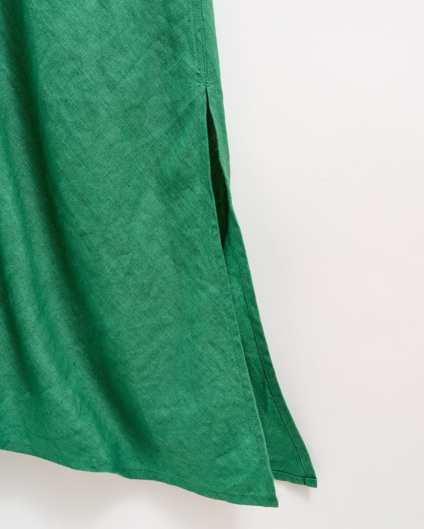 Maxi Bias Linen Dress Green Billy Reid