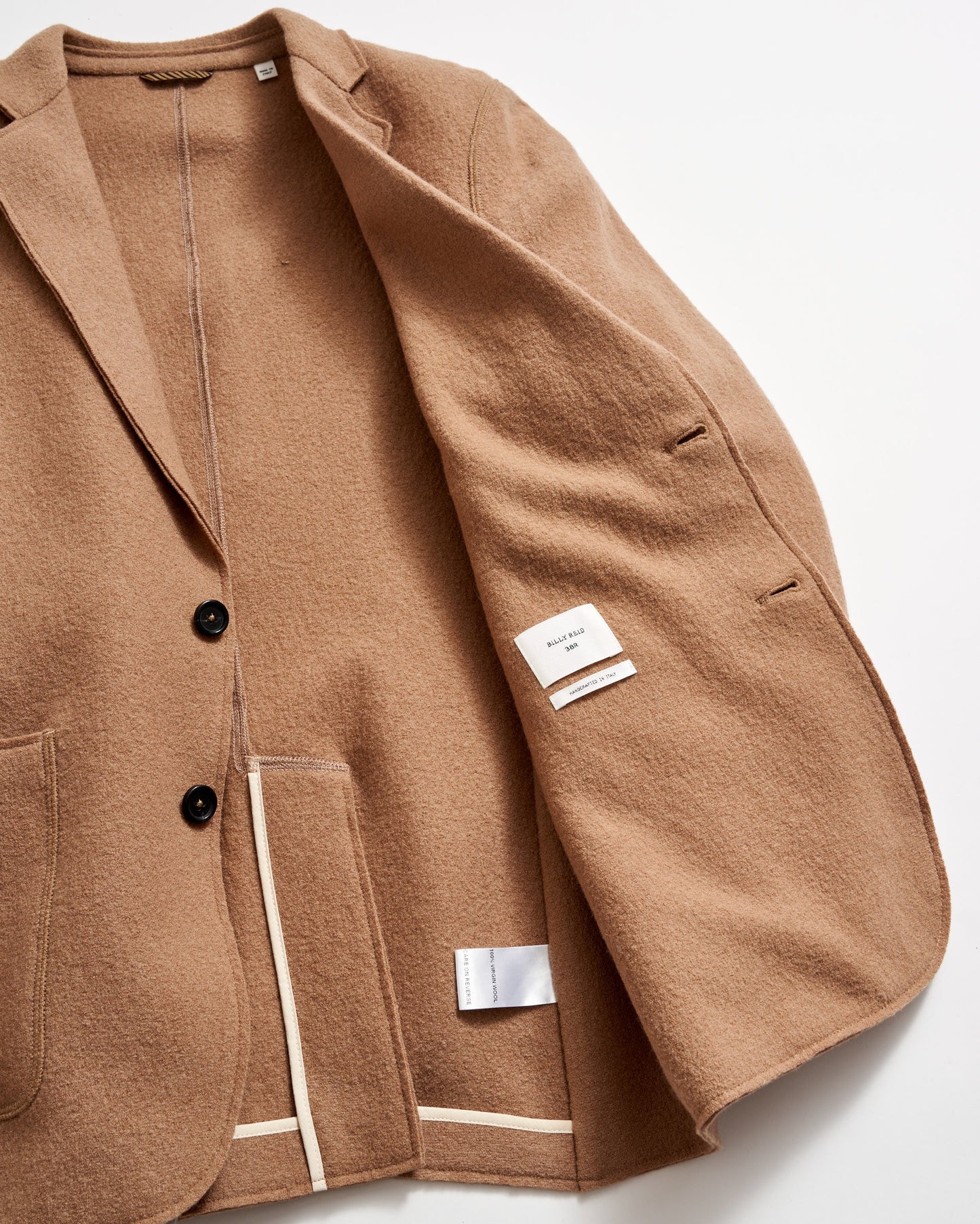 Boiled Wool Sport Coat Camel Billy Reid