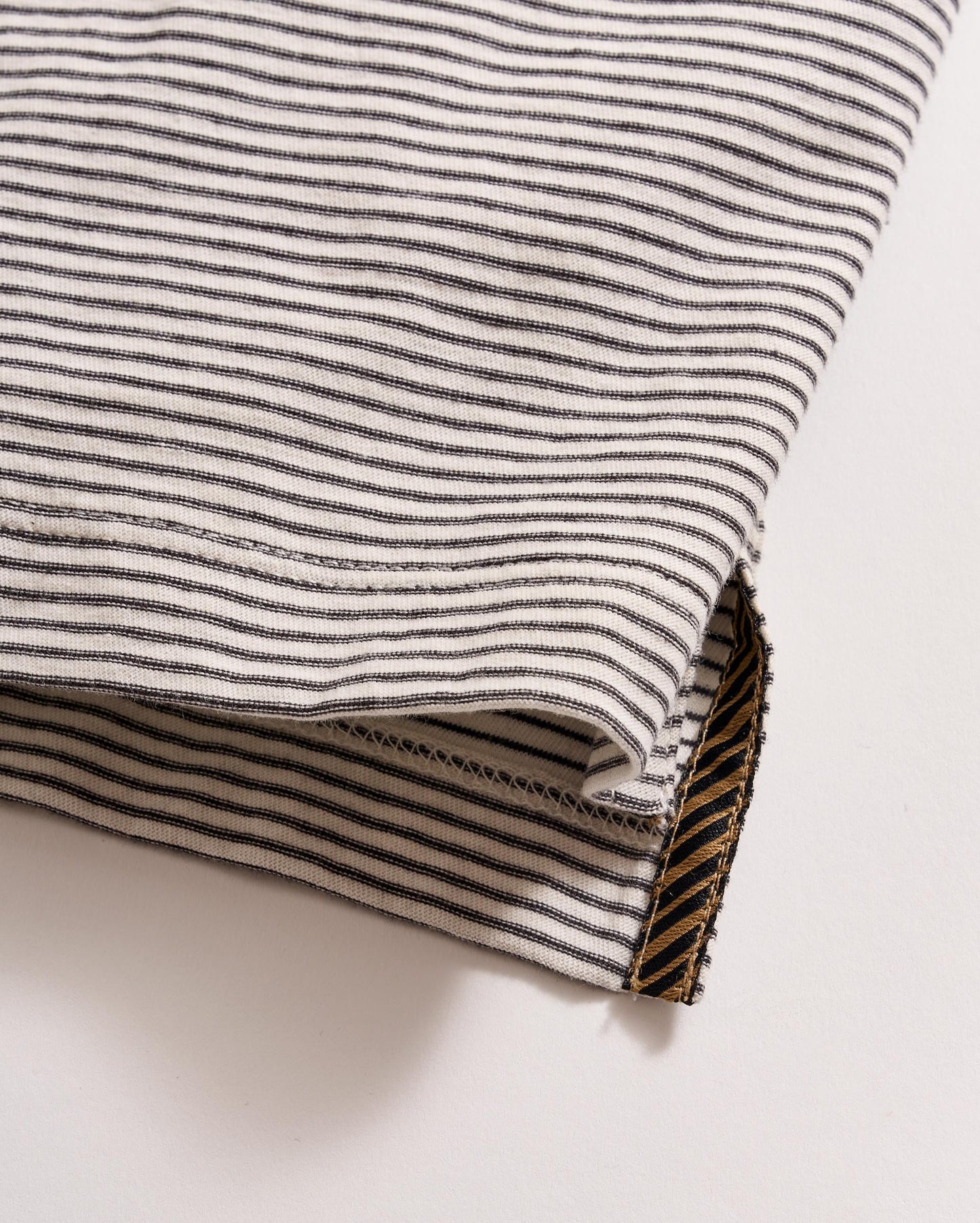 Stripe Pensacola Polo Tinted White/Black Billy Reid