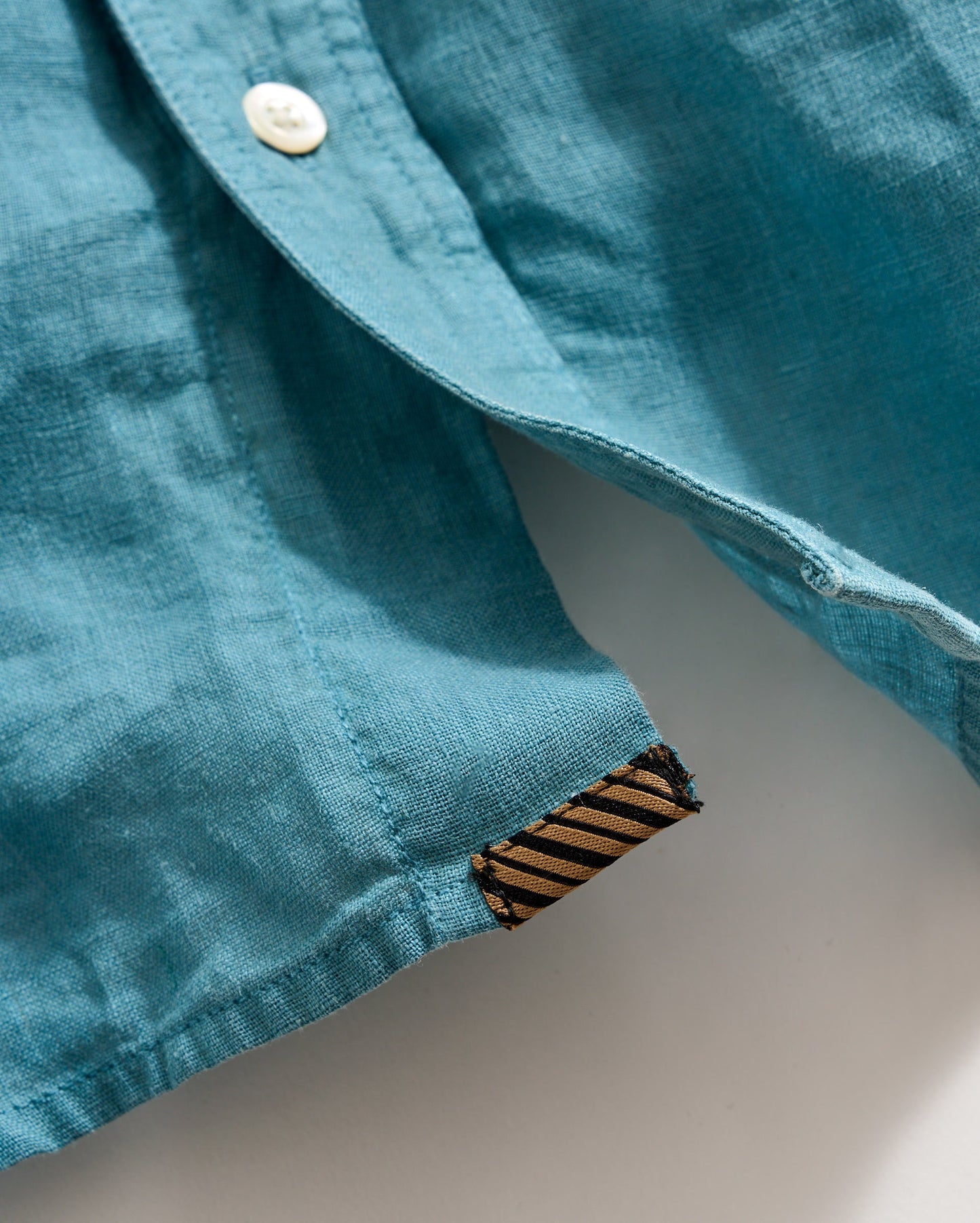 Tuscumbia Linen Shirt Button Down Steel Blue Billy Reid