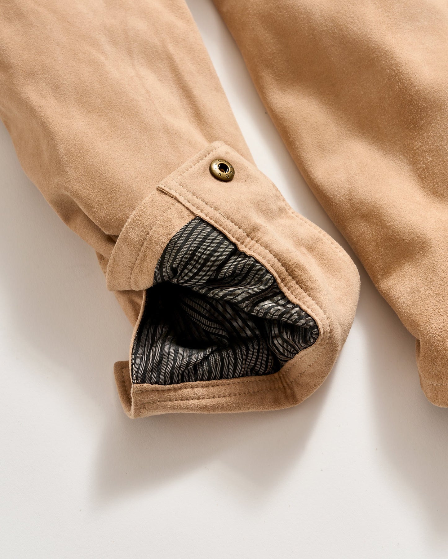 Savoy Suede Workshirt Light Tan Billy Reid