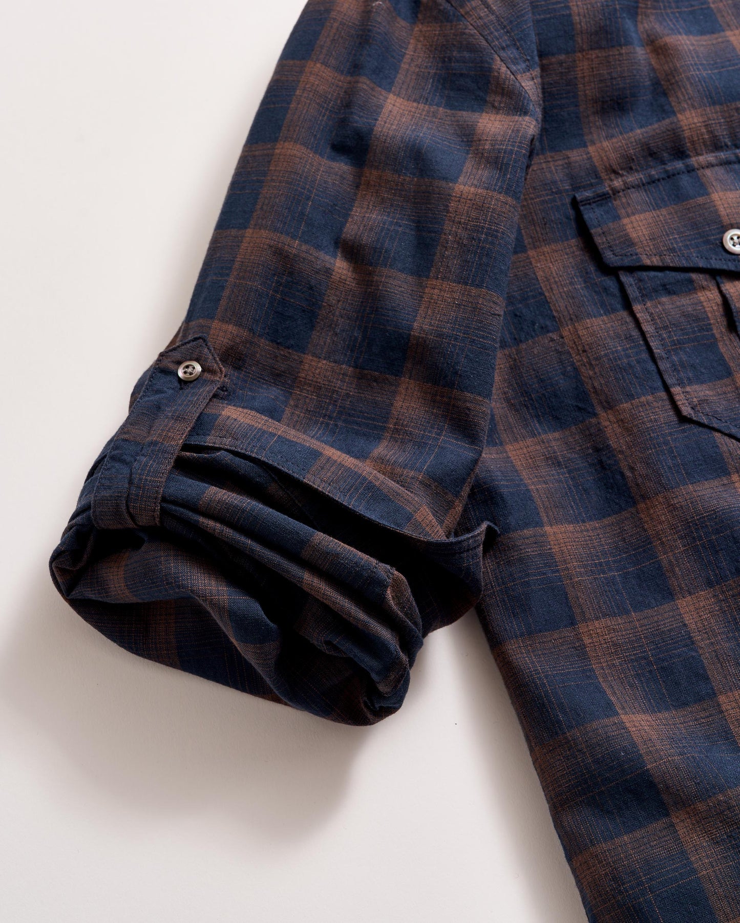 Shadow Plaid Scout Shirt Carbon Blue Billy Reid
