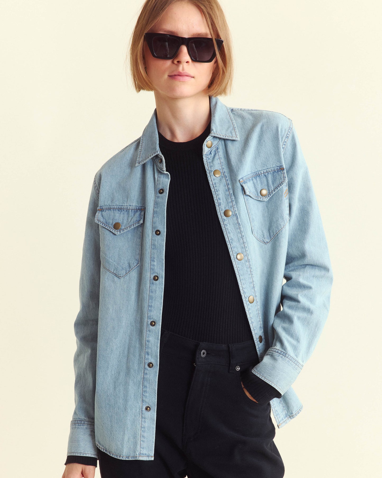 Women's Shoals Denim Shirt Denim Wash Billy Reid