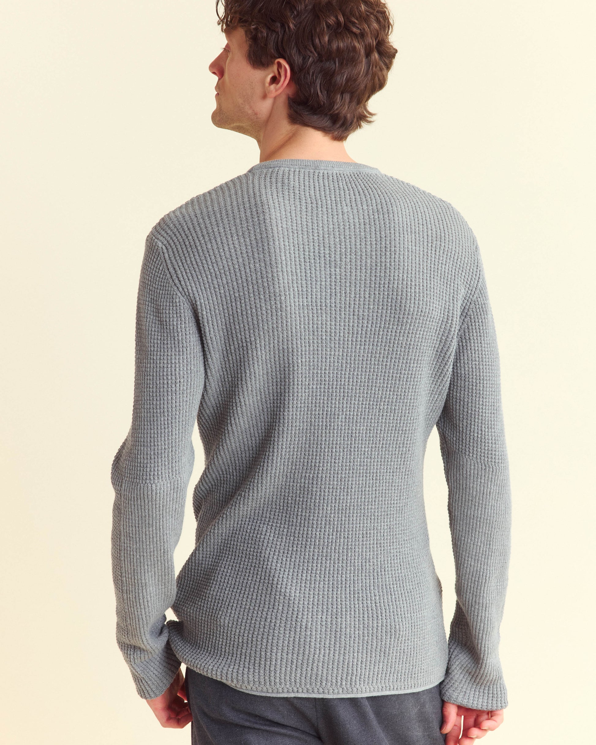 Mini Waffle Crew Grey Billy Reid