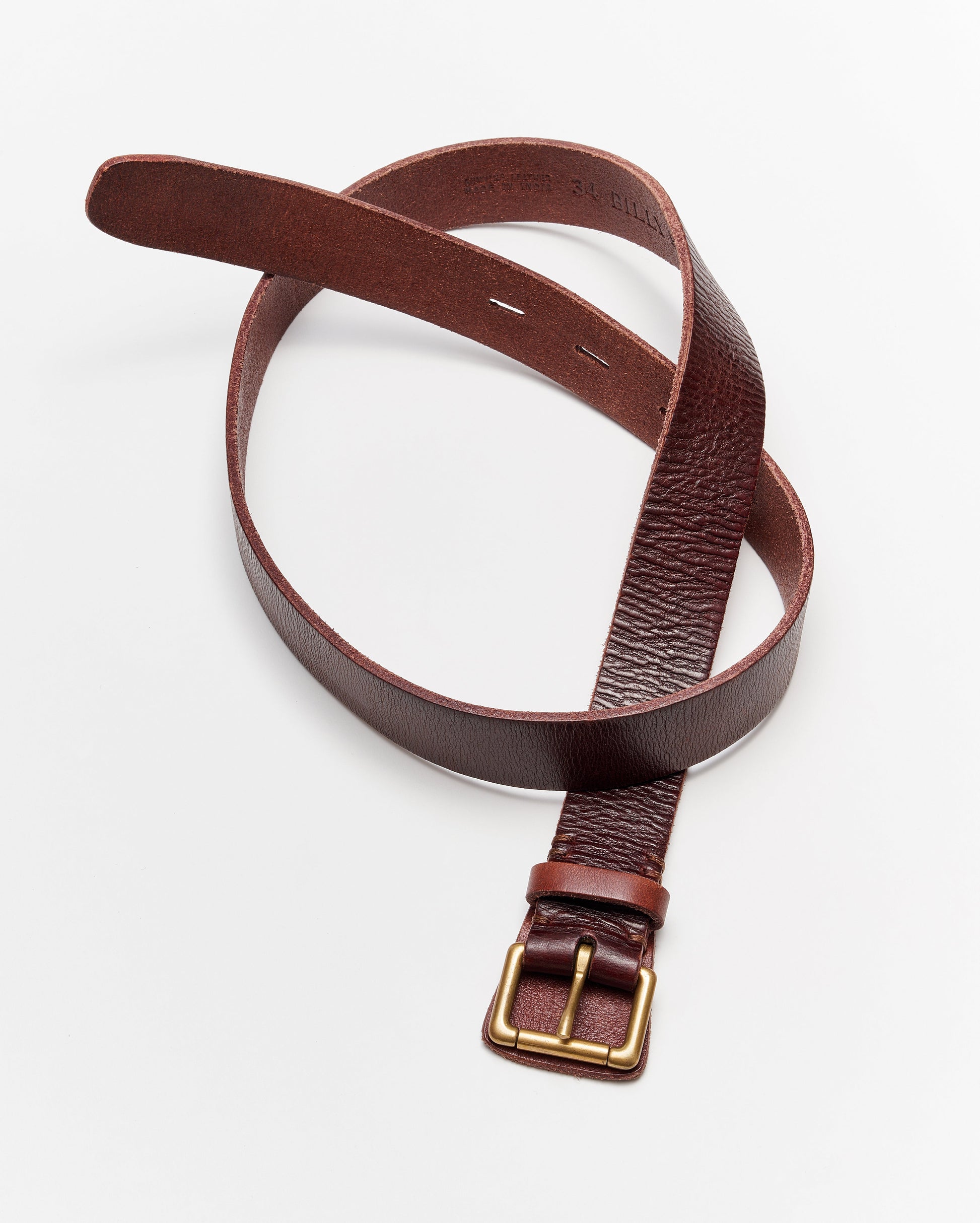 Uniform Leather Belt Cognac Billy Reid