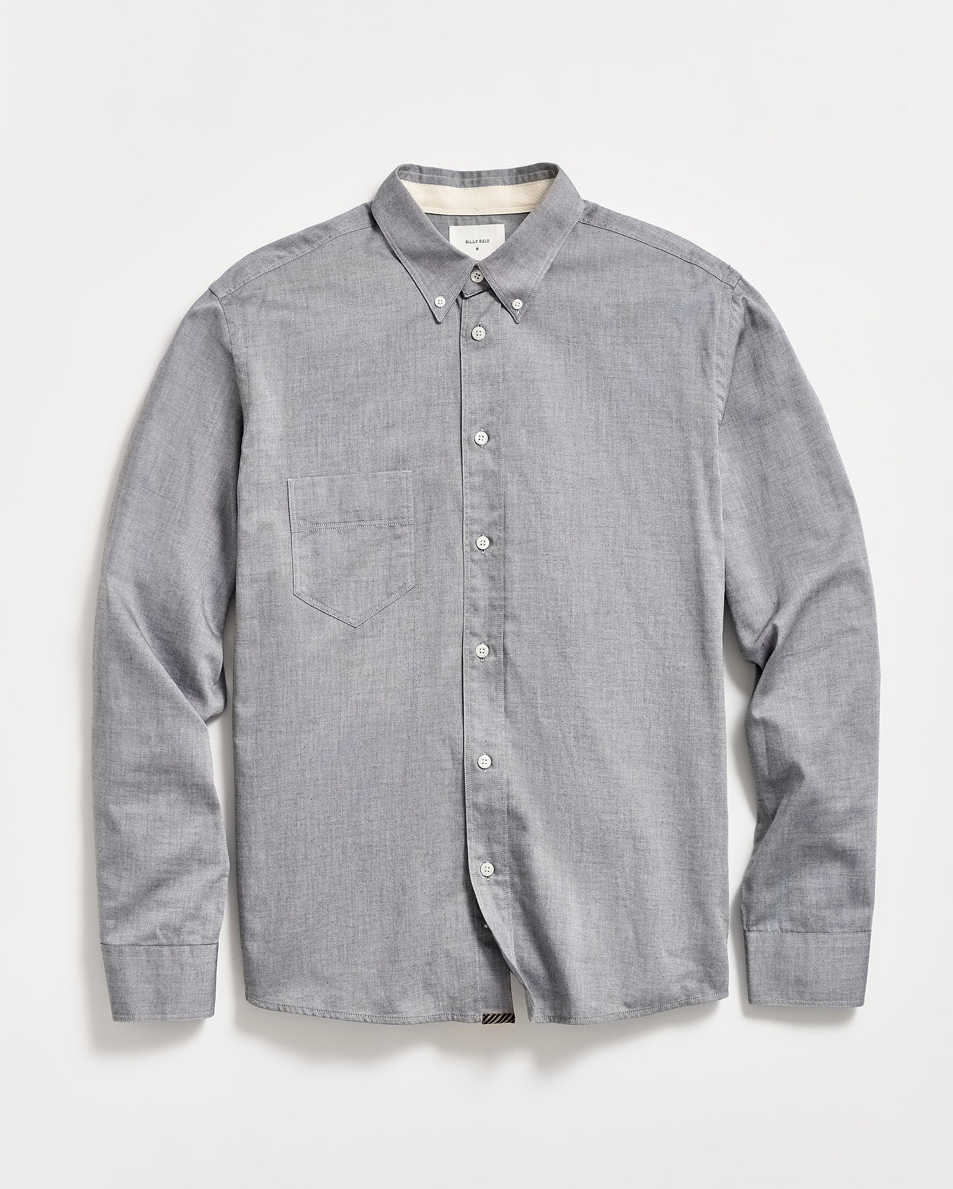 Arnie Oxford Shirt Light Grey Billy Reid