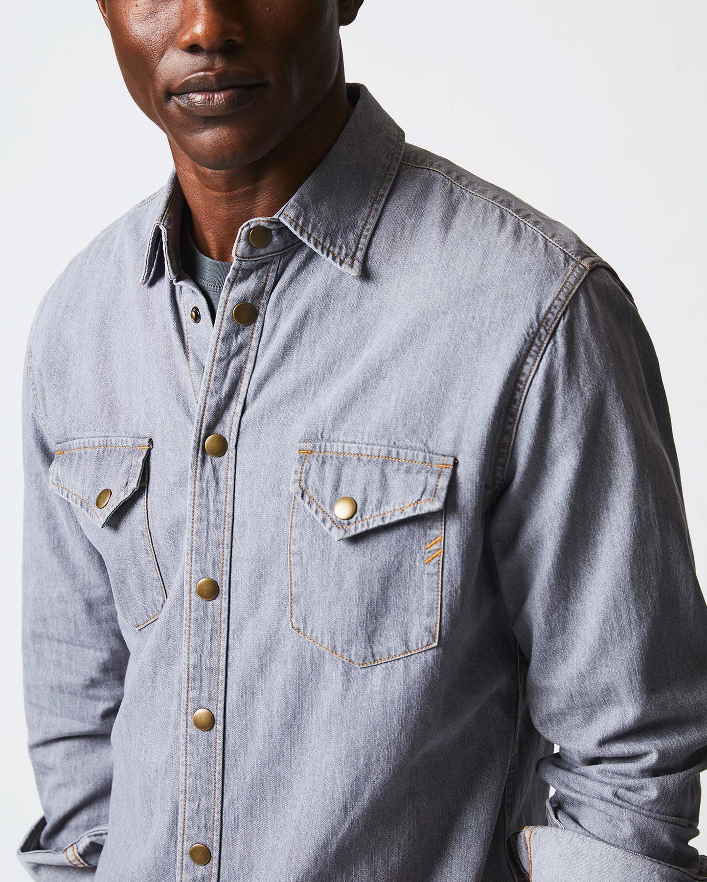 Shoals Denim Shirt Grey Wash Billy Reid