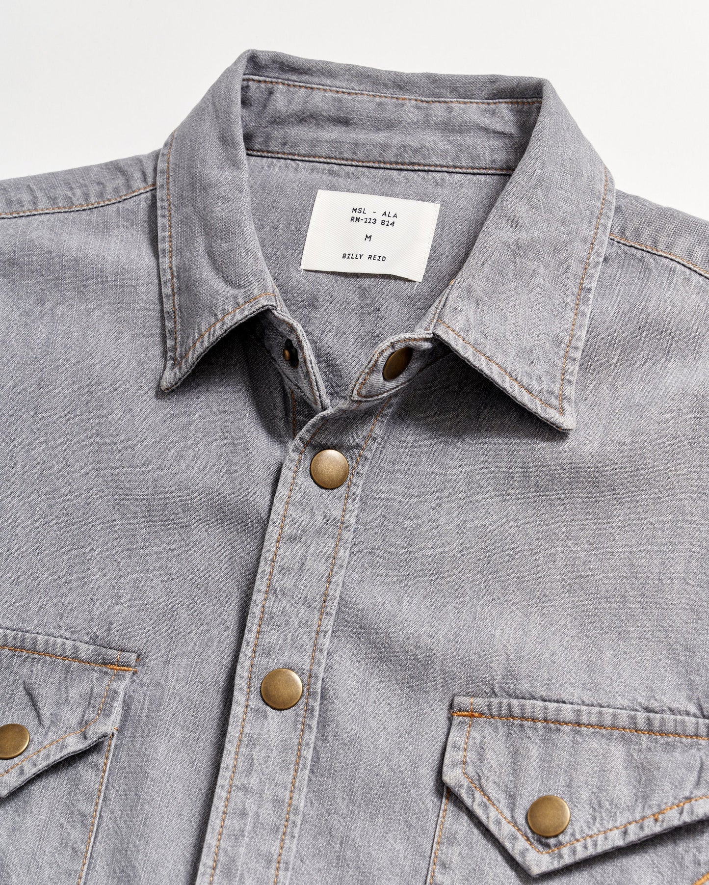 Shoals Denim Shirt Grey Wash Billy Reid