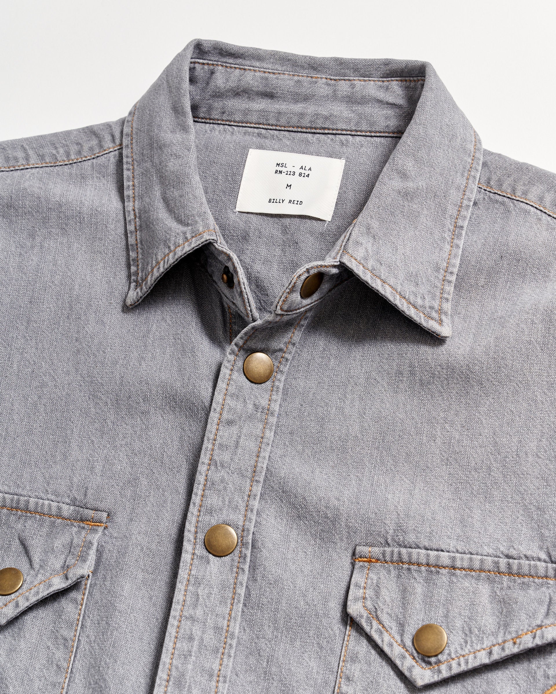 Shoals Denim Shirt Grey Wash Billy Reid