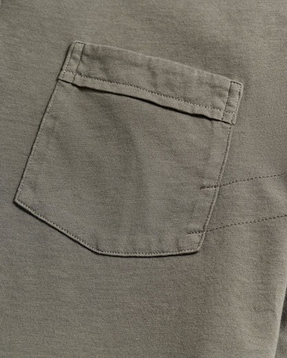 Long Sleeve Pensacola Polo Washed Grey Billy Reid