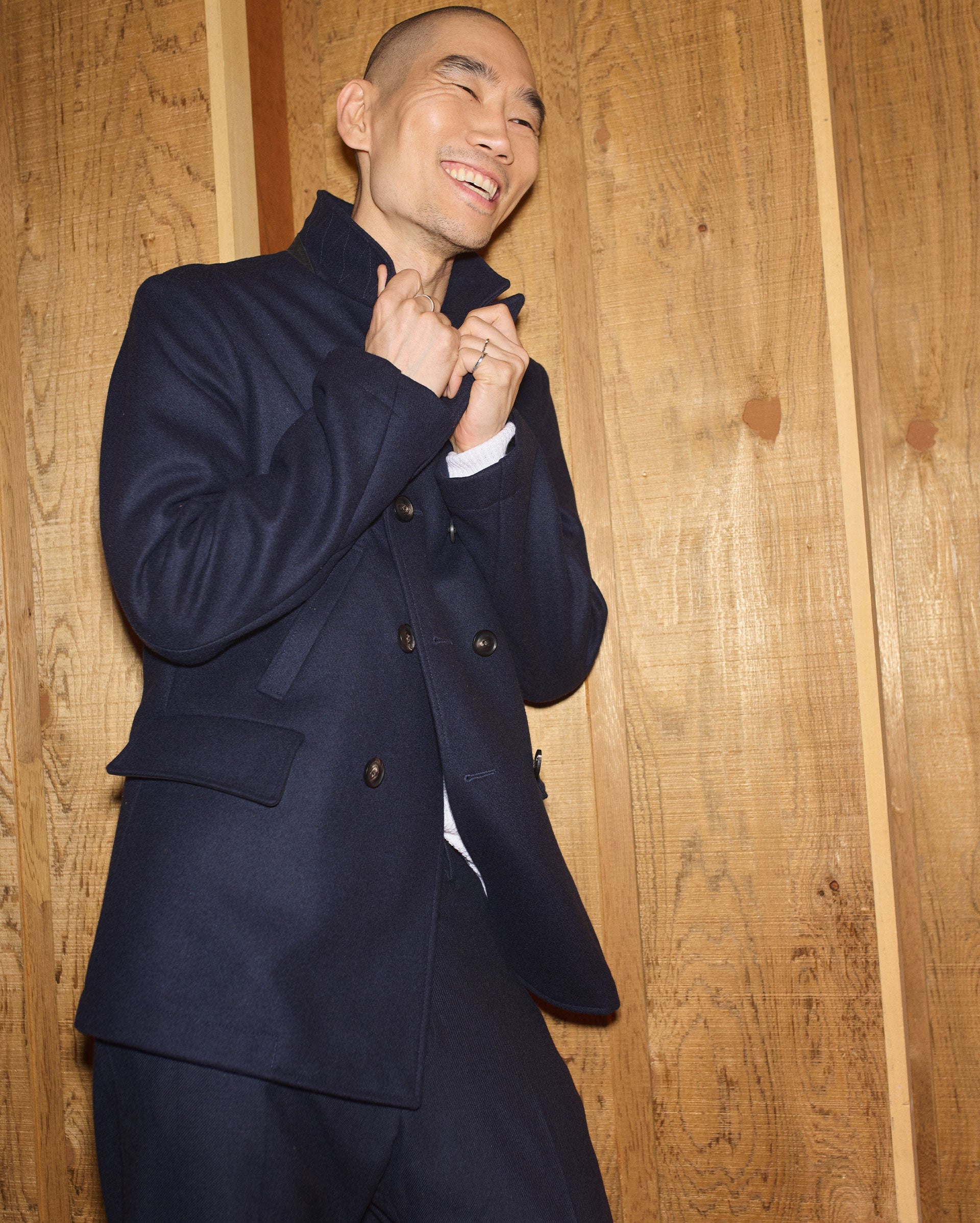 Bond Peacoat Navy Billy Reid