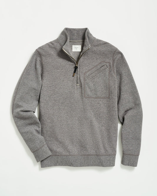 Quilted Half Zip Medium Grey Billy Reid