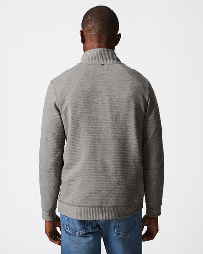Quilted Half Zip Medium Grey Billy Reid
