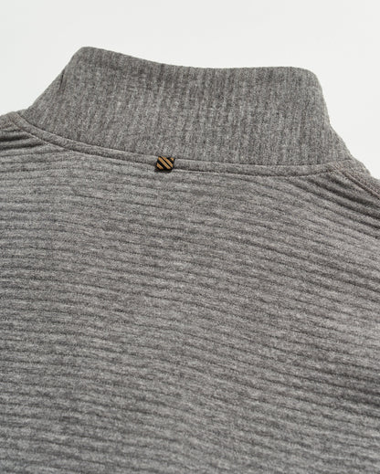 Quilted Half Zip Medium Grey Billy Reid