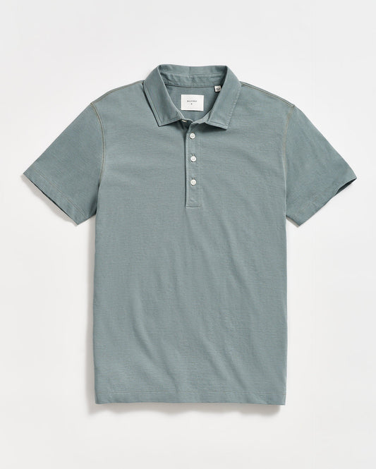 Stripe Pensacola Polo Slate Green Billy Reid