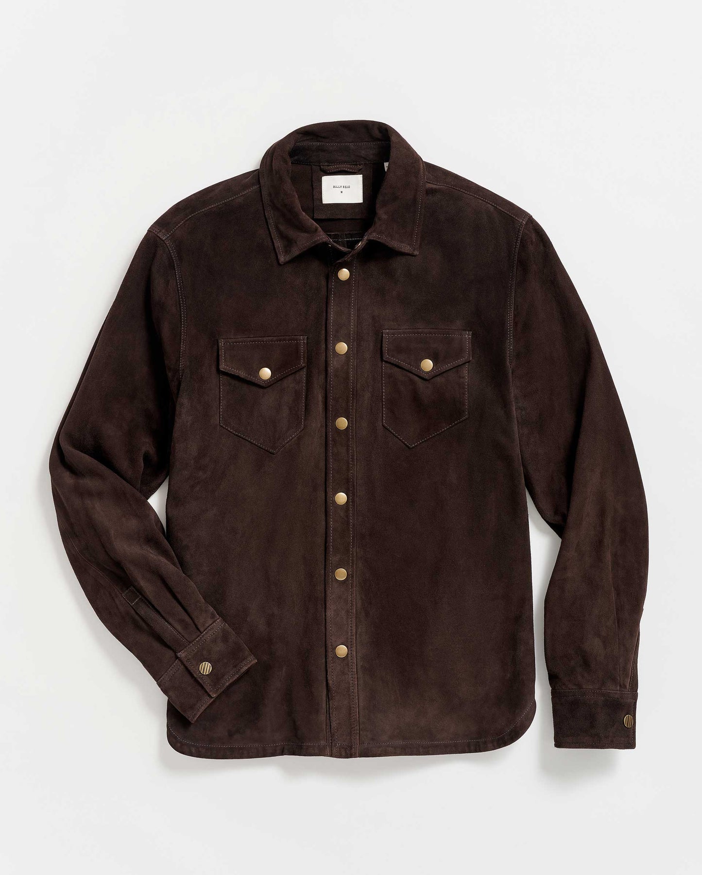 Savoy Suede Workshirt Chocolate Billy Reid