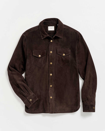 Savoy Suede Workshirt Chocolate Billy Reid