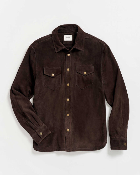 Savoy Suede Workshirt Chocolate Billy Reid