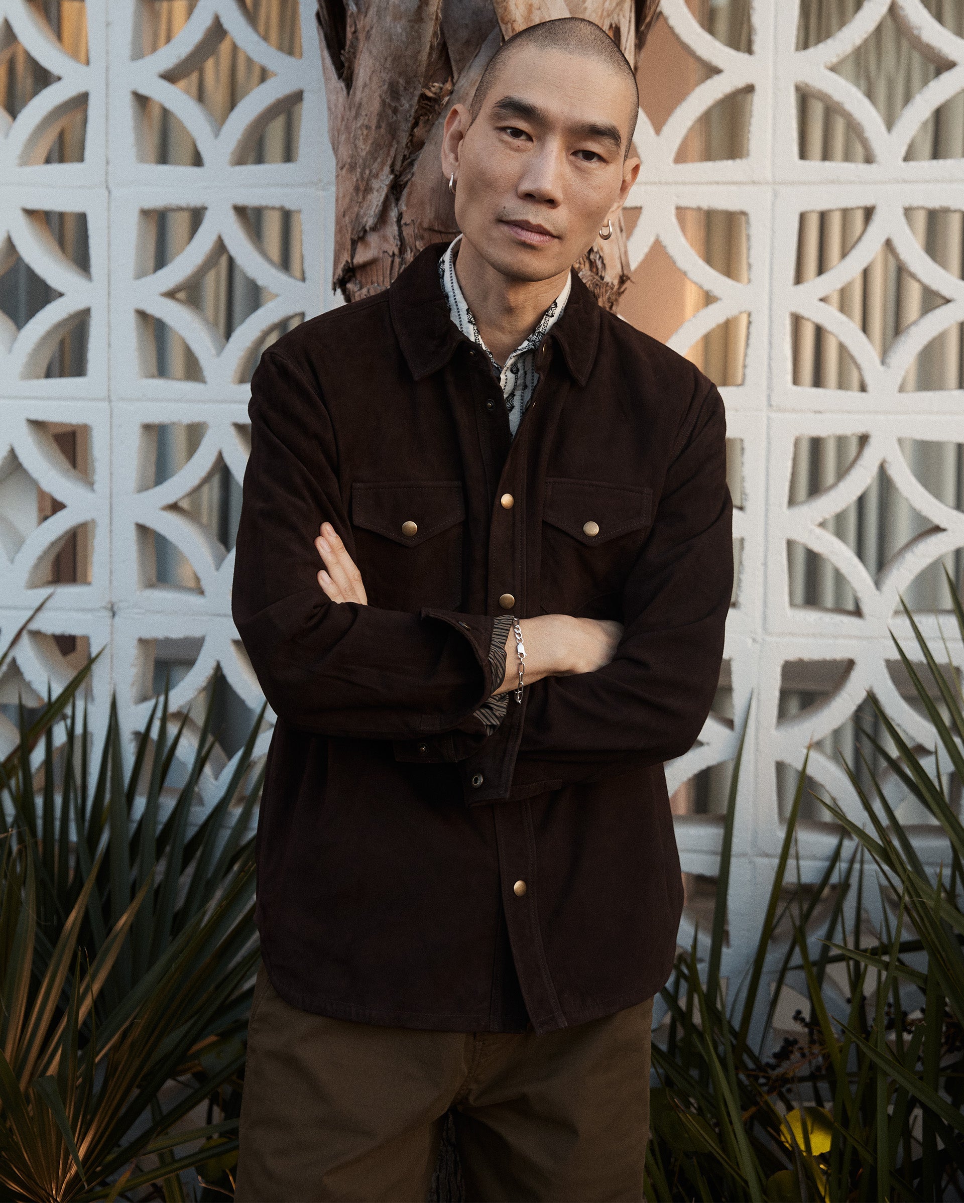 Savoy Suede Workshirt Chocolate Billy Reid