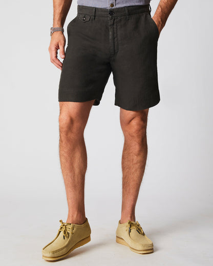 Linen Moore Short Steel Grey Billy Reid
