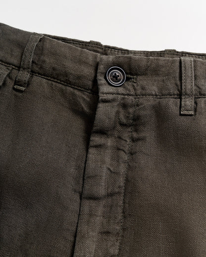Linen Moore Short Steel Grey Billy Reid
