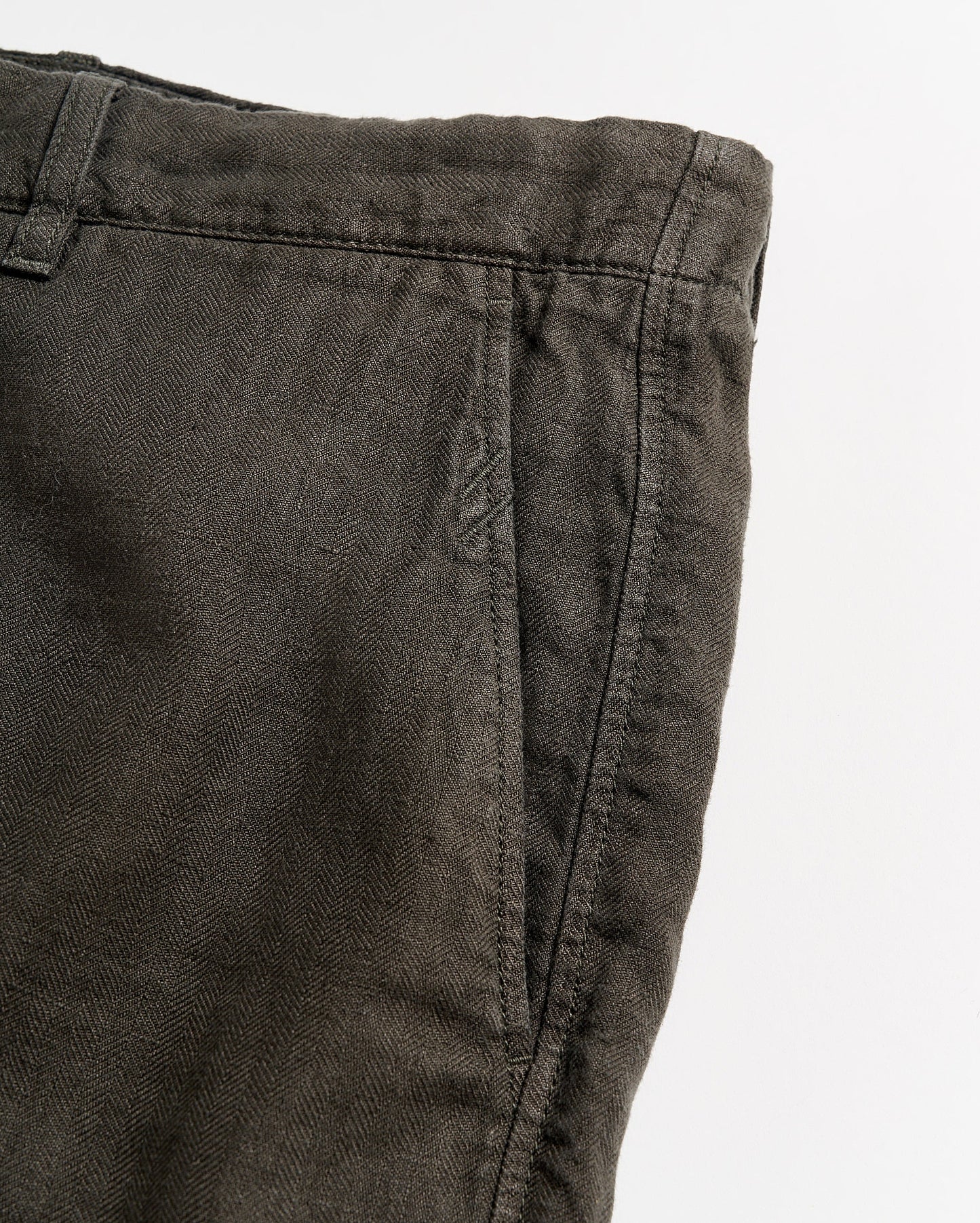 Linen Moore Short Steel Grey Billy Reid