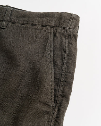 Linen Moore Short Steel Grey Billy Reid
