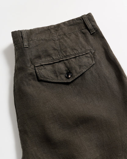 Linen Moore Short Steel Grey Billy Reid