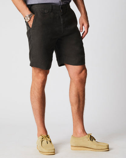 Linen Moore Short Steel Grey Billy Reid