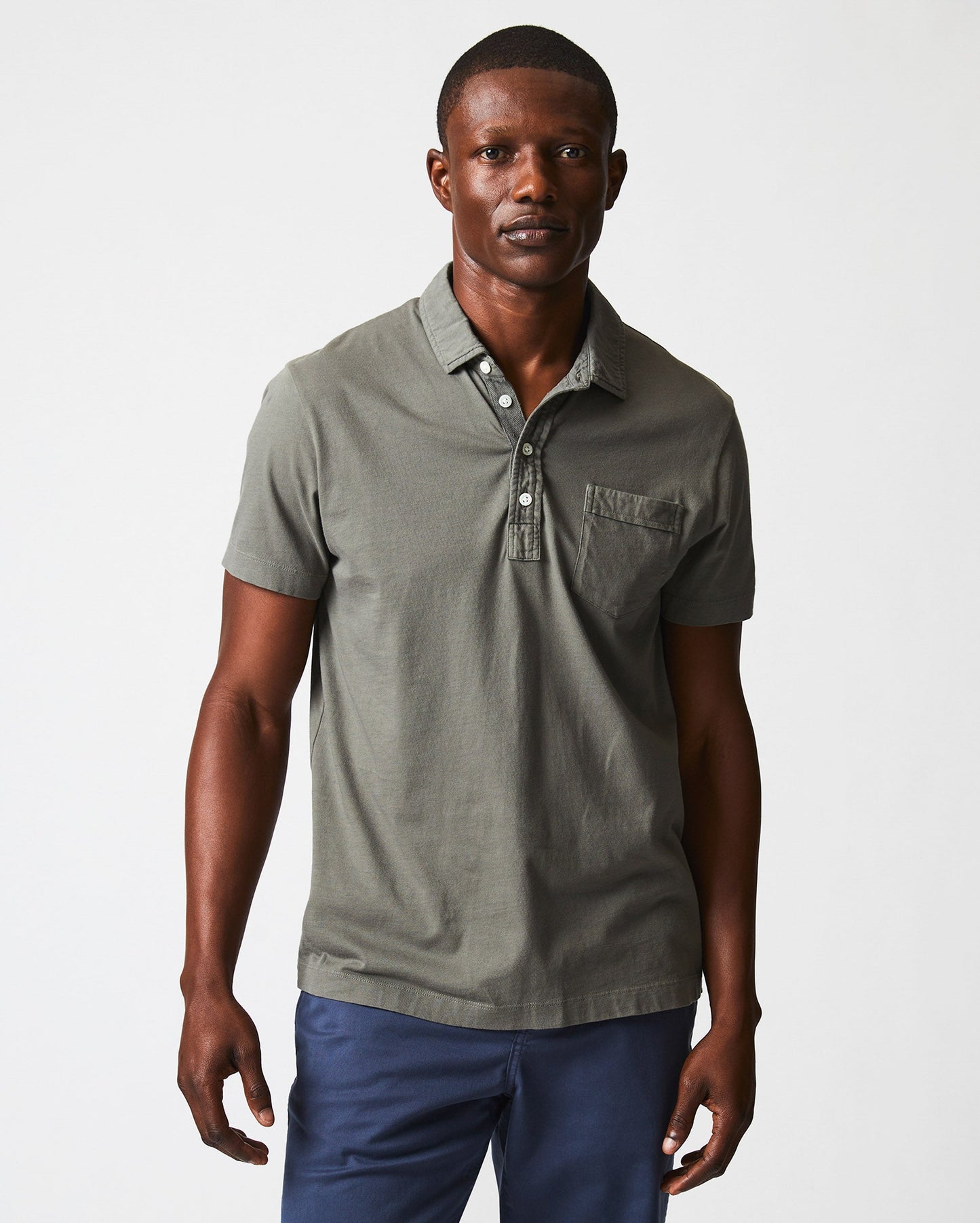 Pensacola Polo Washed Grey Billy Reid