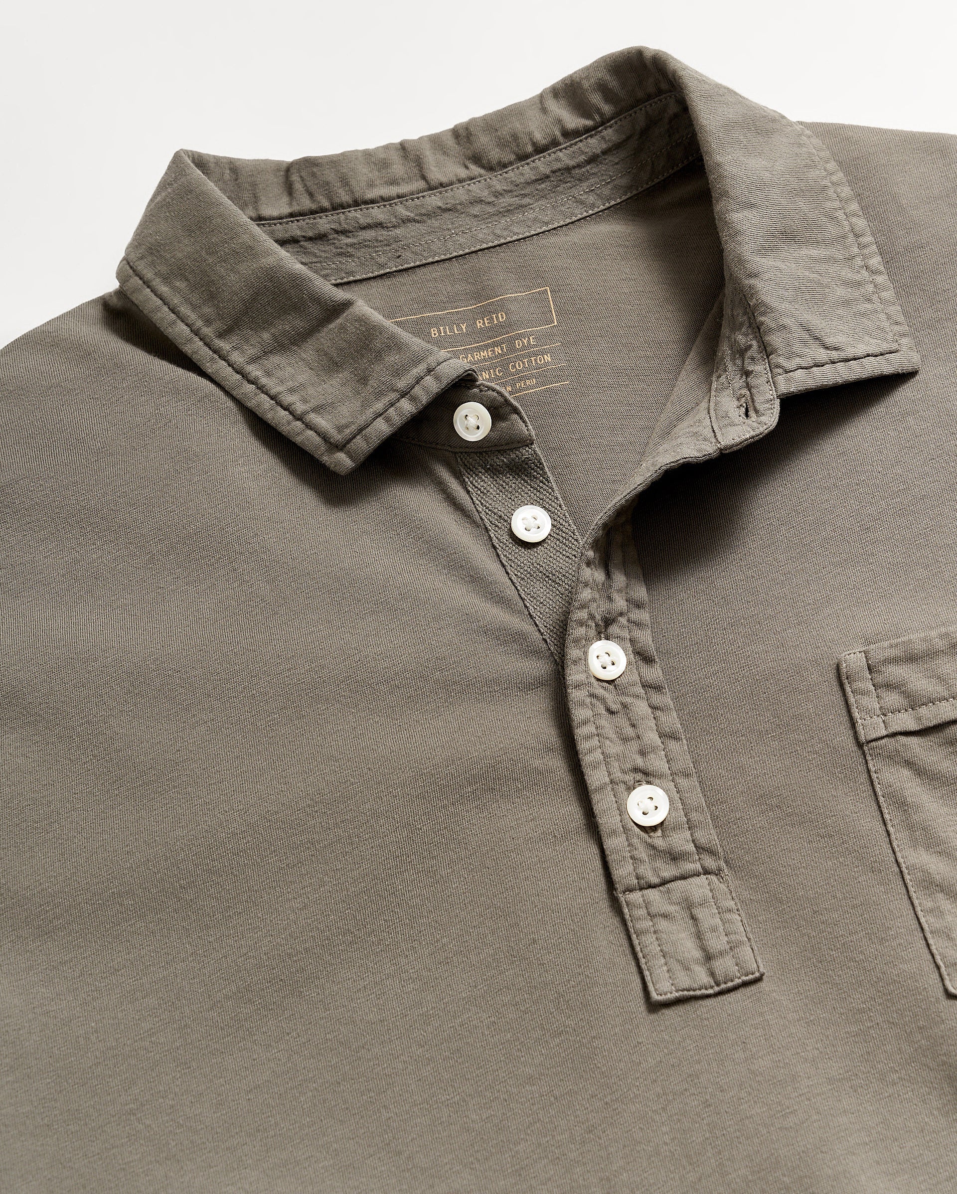 Pensacola Polo Washed Grey Billy Reid