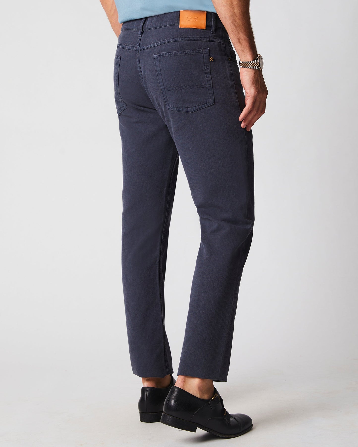 Cotton Linen 5 Pocket Pant Carbon Blue Billy Reid