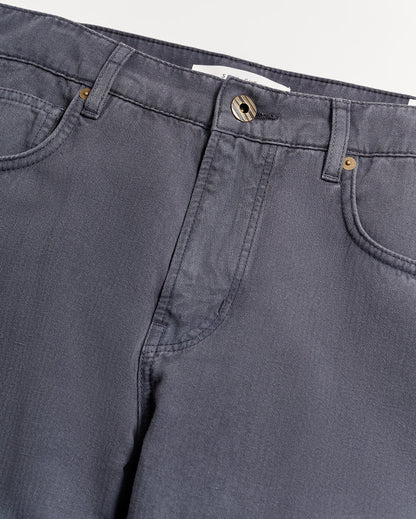 Cotton Linen 5 Pocket Pant Carbon Blue Billy Reid