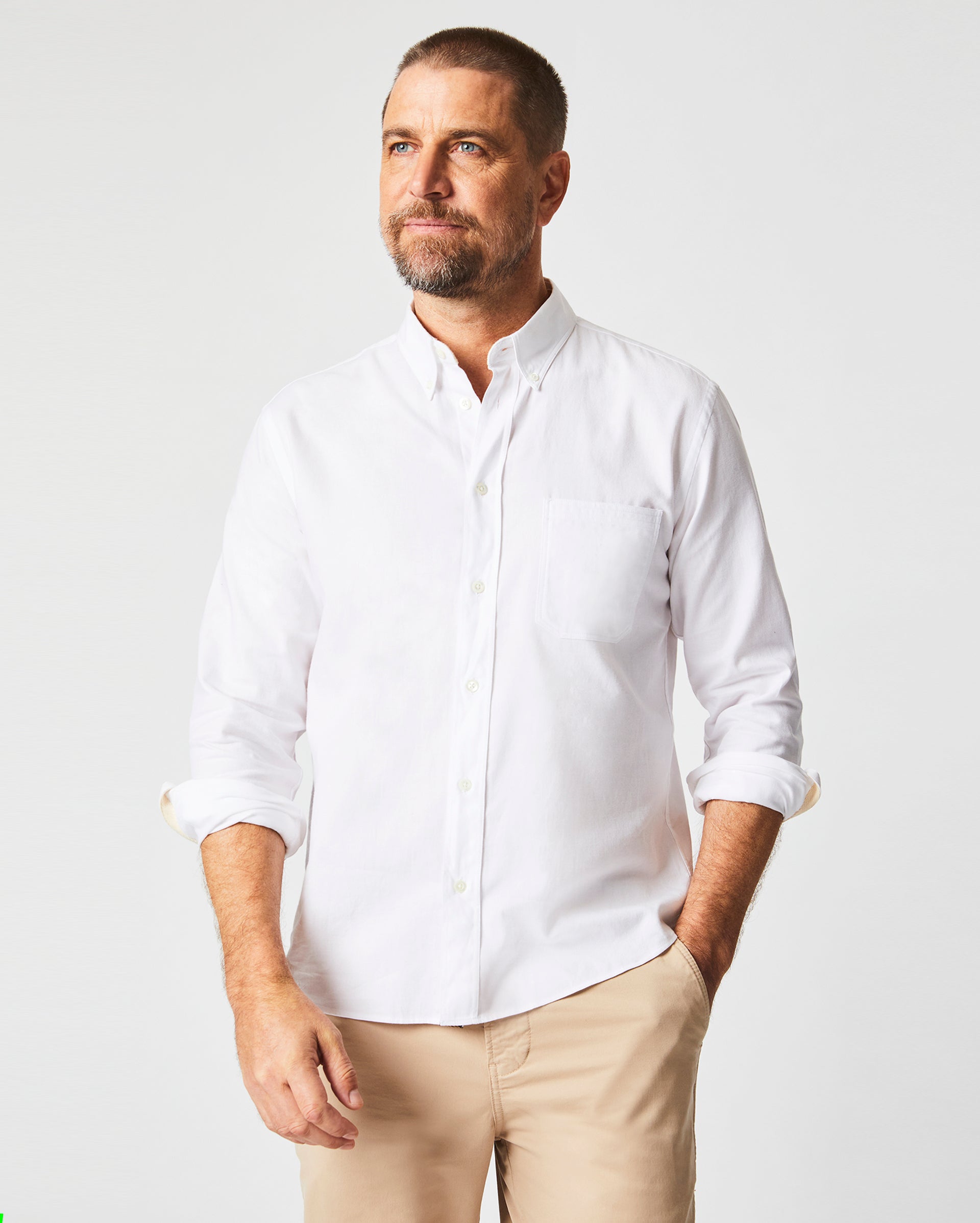 Tuscumbia Classic Shirt White Billy Reid