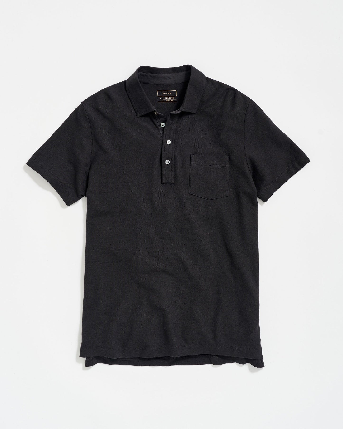 Pique Pensacola Polo Black Billy Reid
