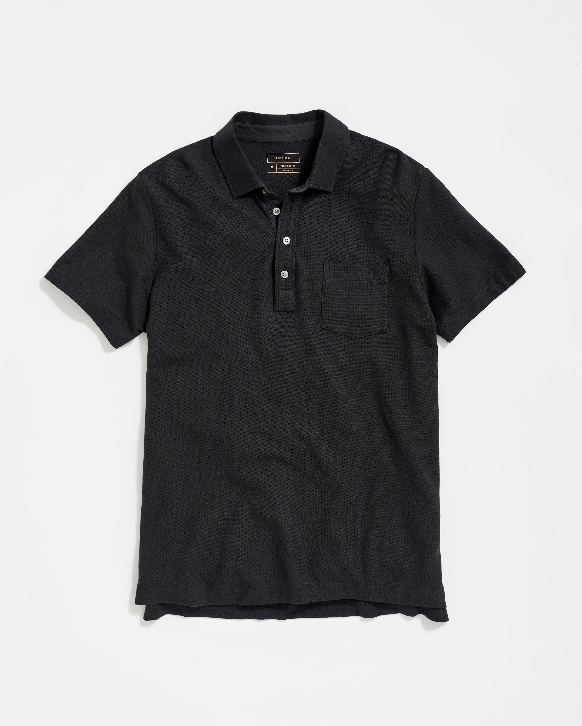 Pique Pensacola Polo Black Billy Reid
