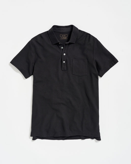 Pique Pensacola Polo Black Billy Reid