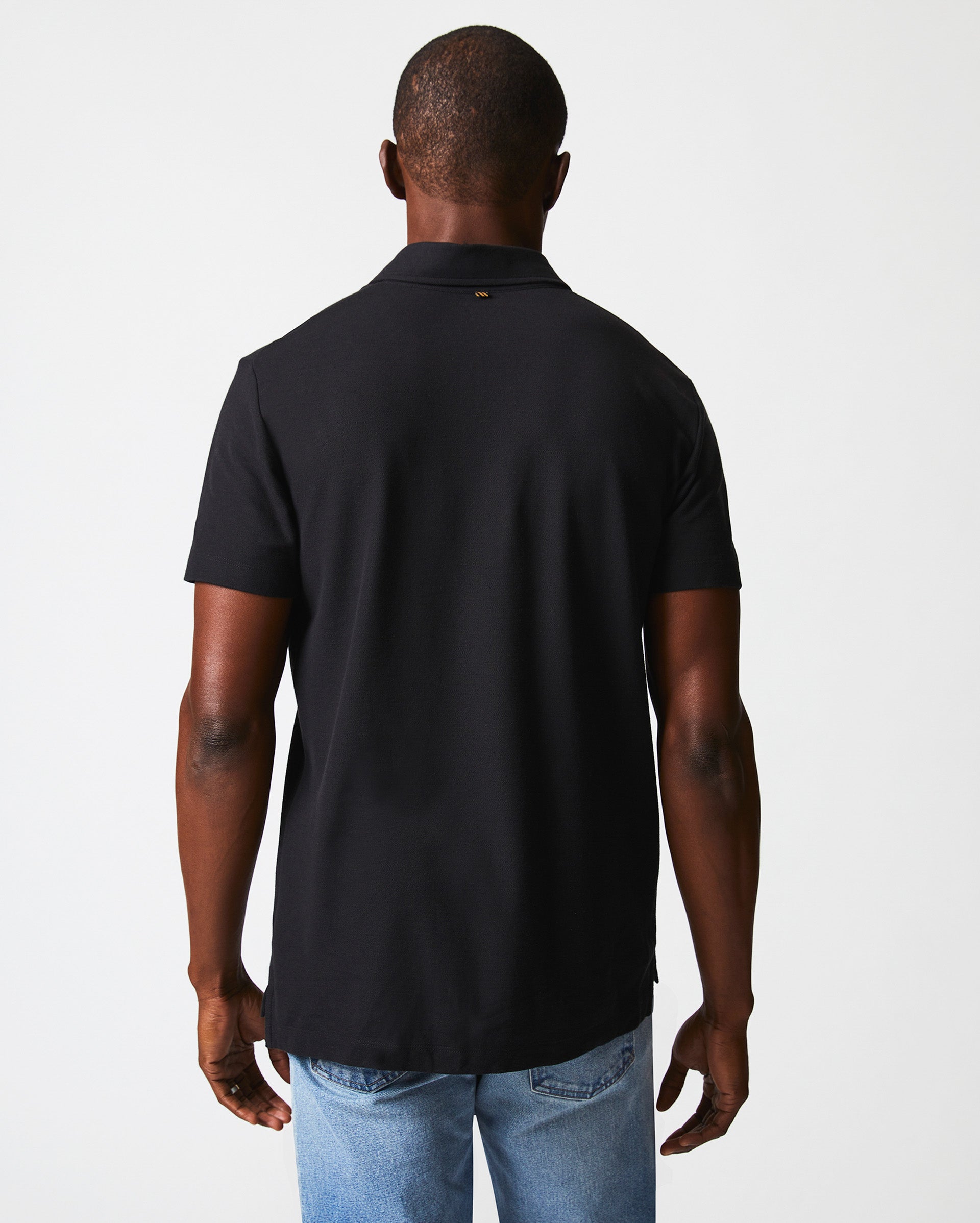 Pique Pensacola Polo Black Billy Reid