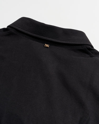 Pique Pensacola Polo Black Billy Reid