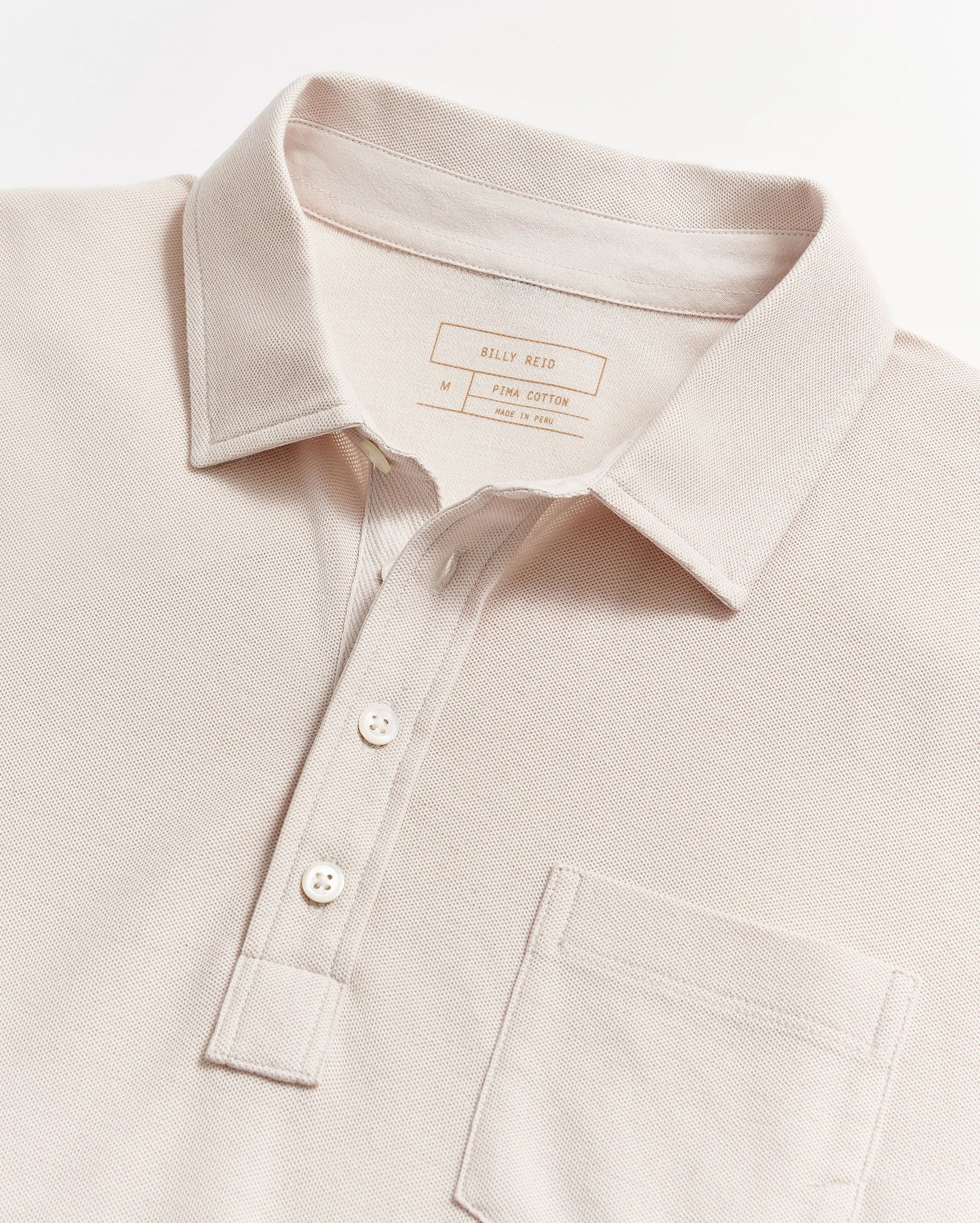 Pique Pensacola Polo Natural Billy Reid