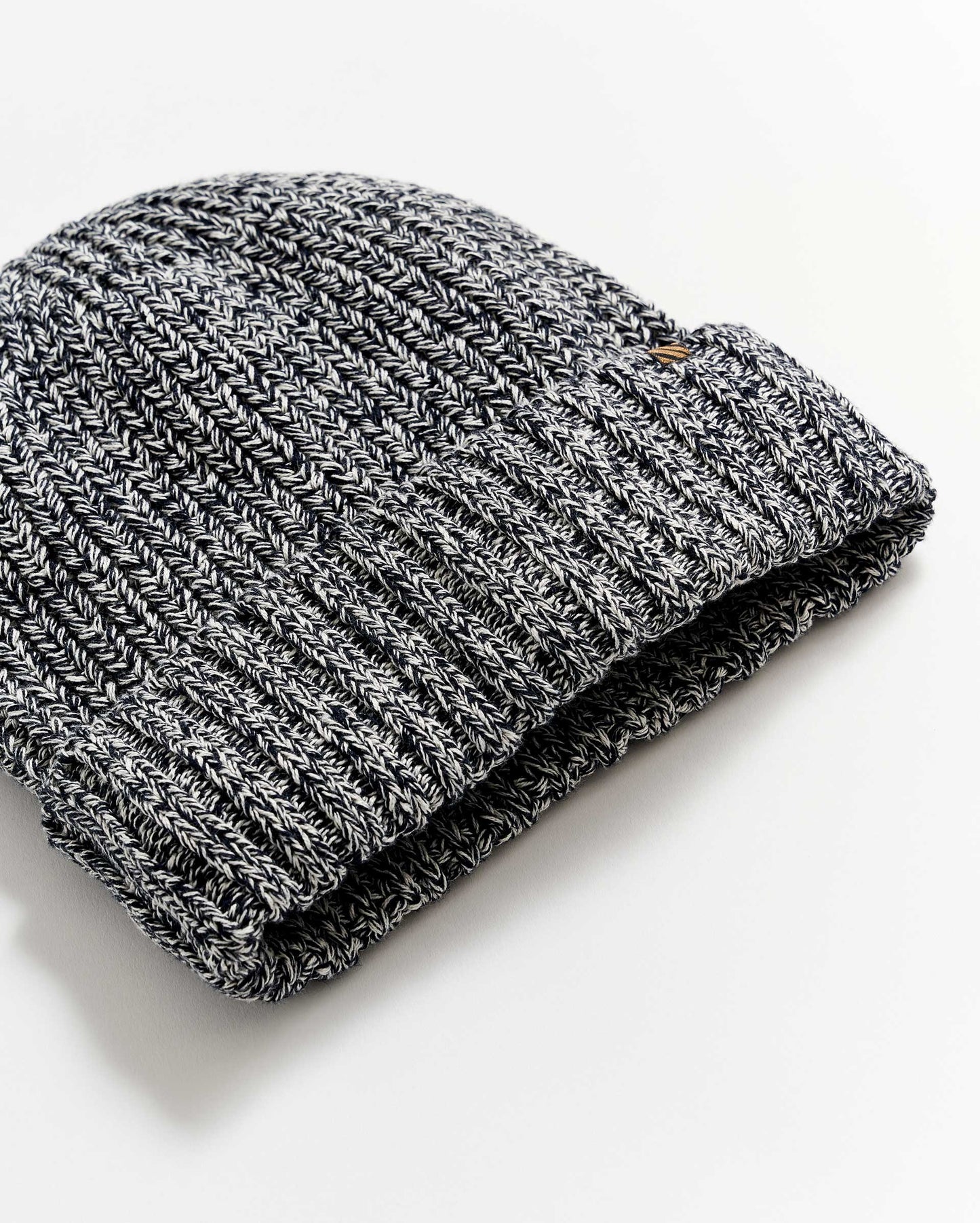 Cotton Ribbon Beanie Carbon Blue Billy Reid