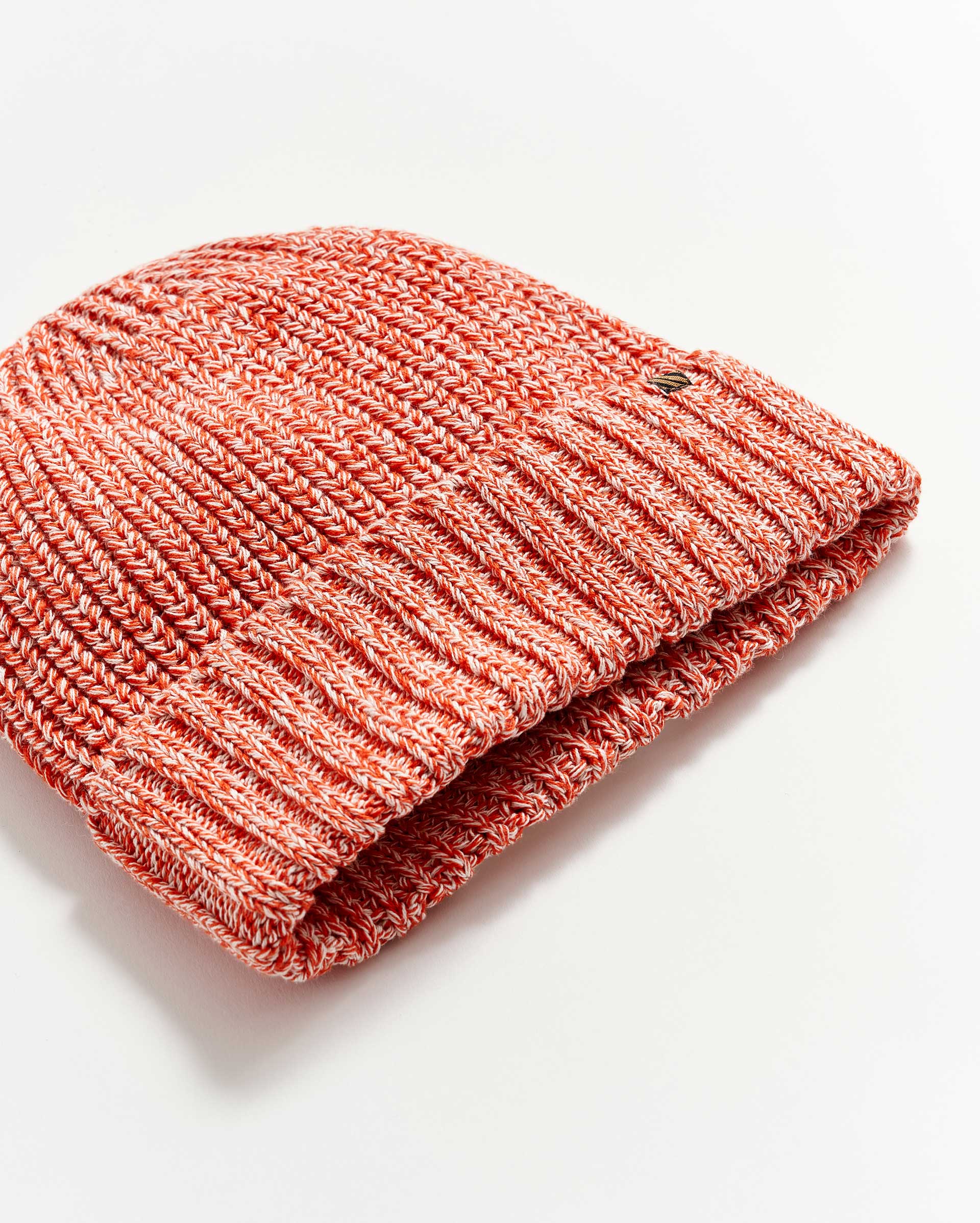 Cotton Ribbon Beanie Burnt Red Billy Reid