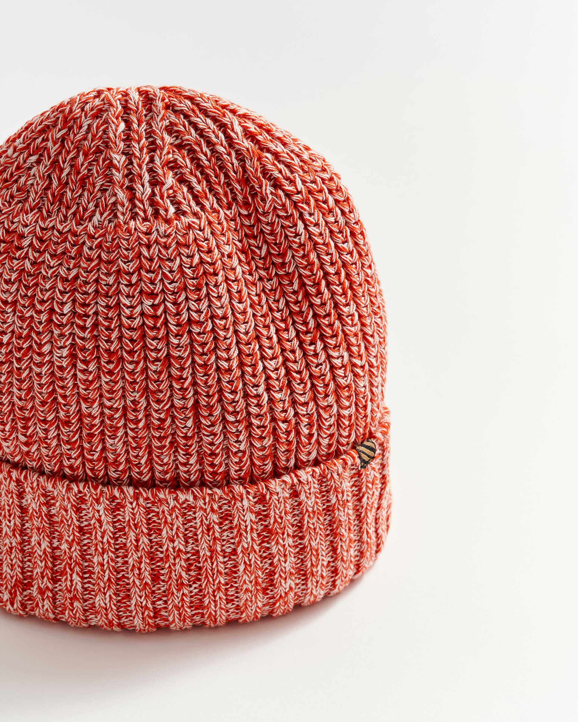 Cotton Ribbon Beanie Burnt Red Billy Reid