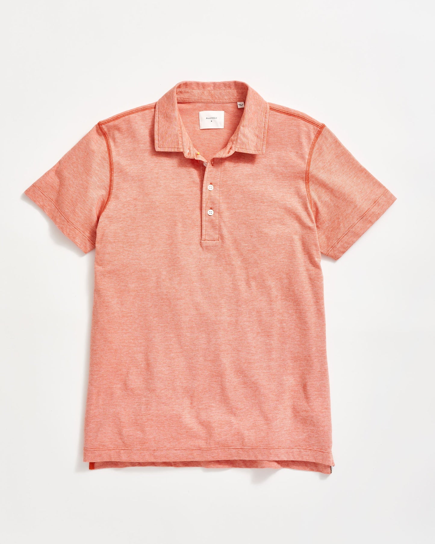 Stripe Pensacola Polo Burnt Red Billy Reid