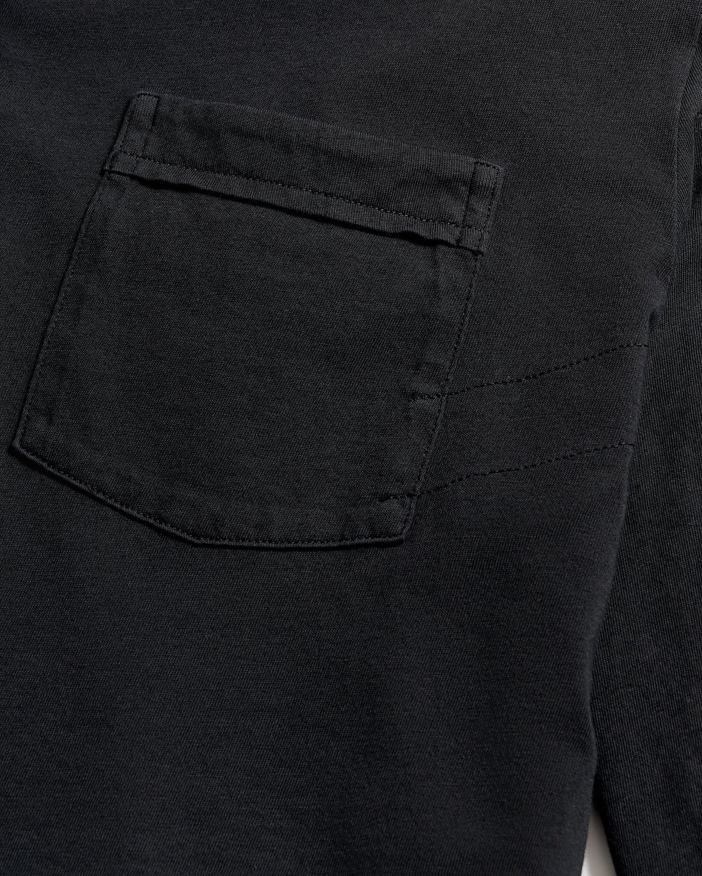 Long Sleeve Pensacola Polo Black Billy Reid