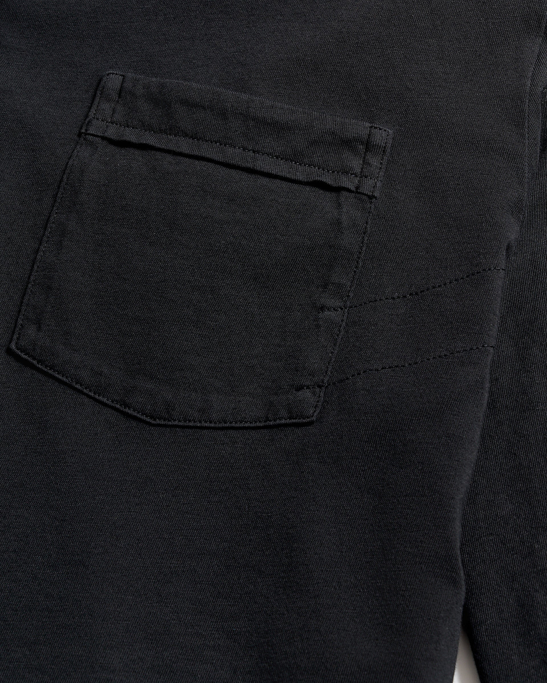 Long Sleeve Pensacola Polo Black Billy Reid